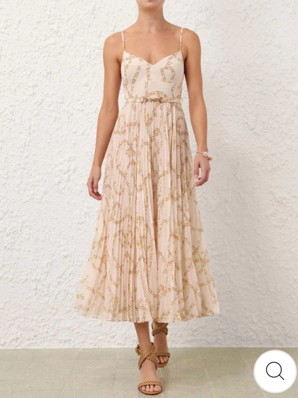 ZIMMERMANN SUNRAY PLEATED PICNIC DRESS